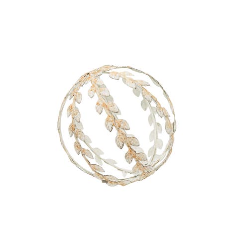 Floral Sphere Decorative Accent