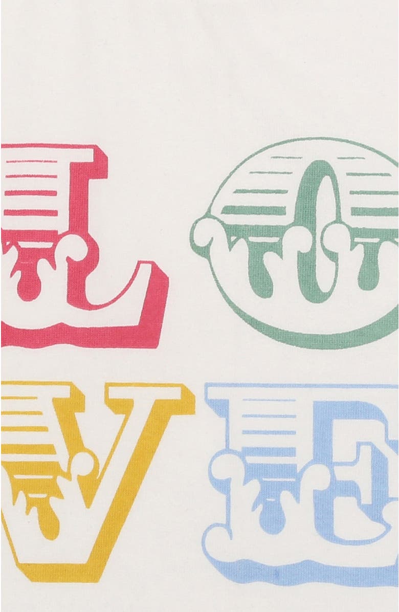 Lilly + Sid Organic Cotton Love Slogan Print T-Shirt, Alternate, color, White