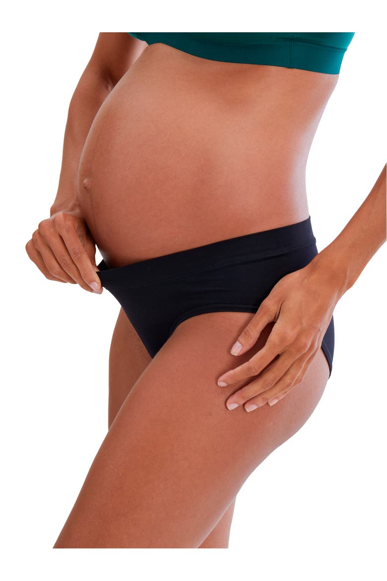 3-Pack Cooling Maternity Briefs, Alternate, color, BLACK