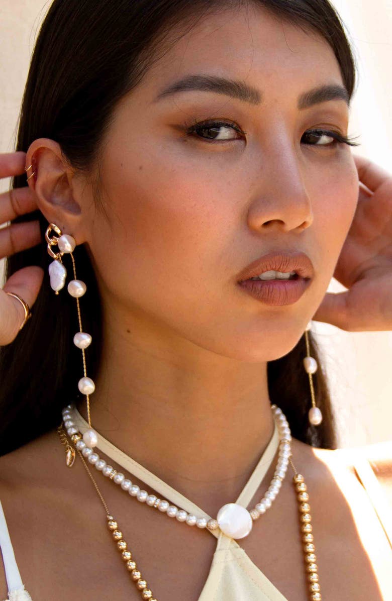 Ettika Timeless Imitation Pearl Necklace, Alternate, color,