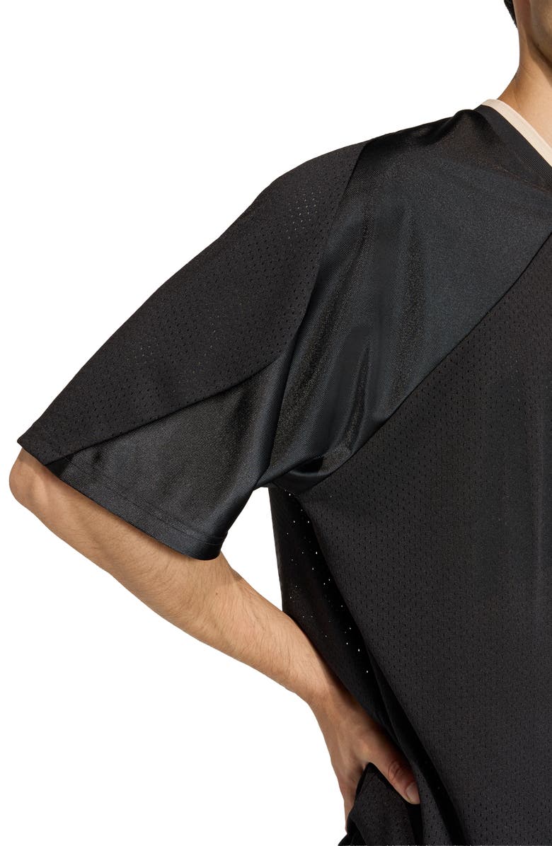 adidas Stadium Graphic Mesh T-Shirt, Alternate, color, Black/ Off White