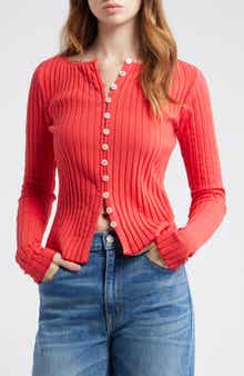 Free People Tilly Rib Long Sleeve Button-Up Top