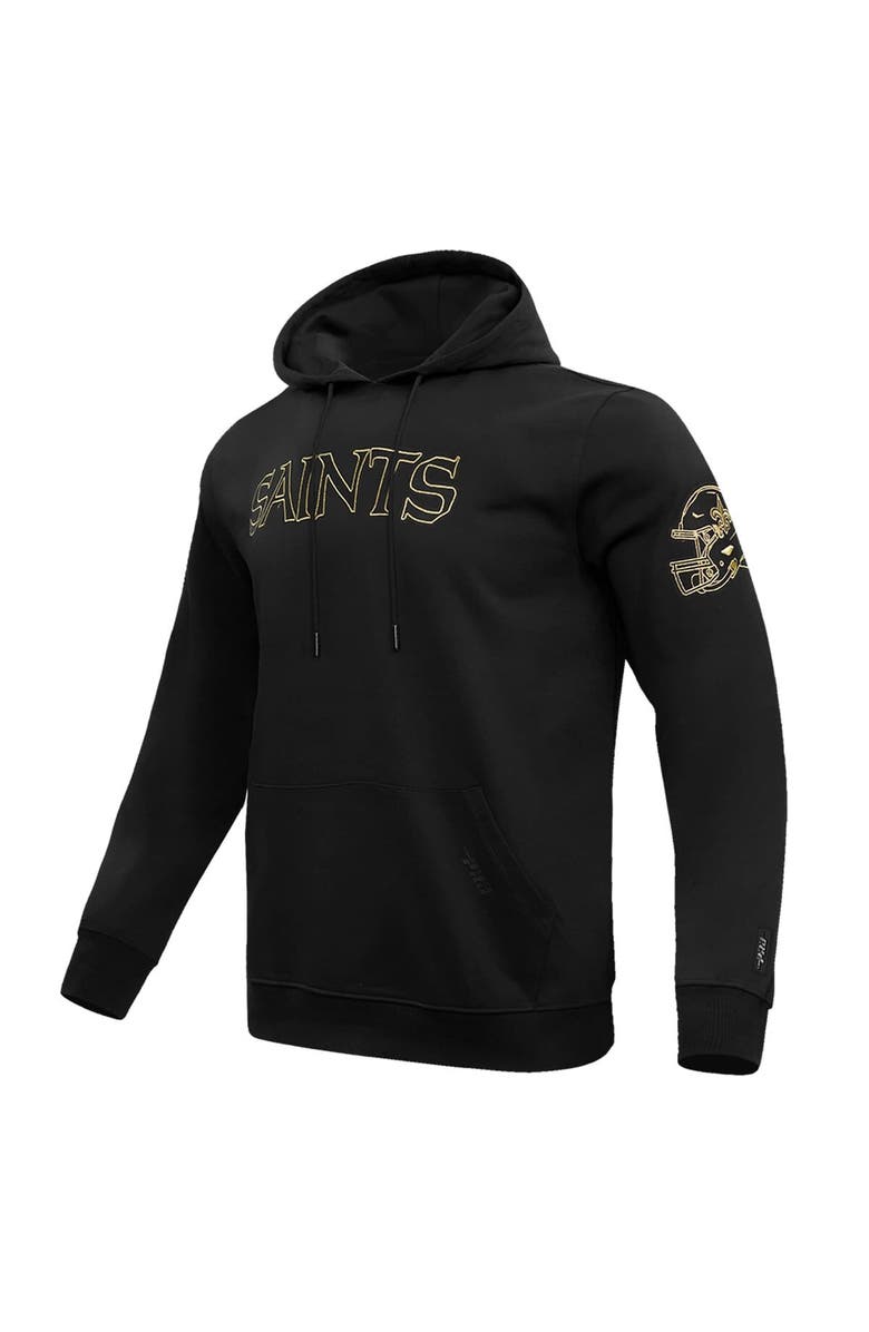 PRO STANDARD Men's Pro Standard Black New Orleans Saints Classic Chenille Pullover Hoodie, Alternate, color, Black