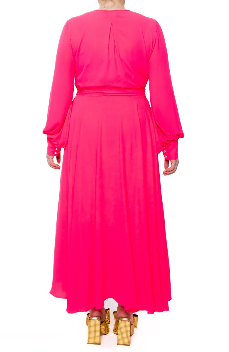 MEGHAN LA Lilypad Surplice Maxi Dress, Alternate, color,