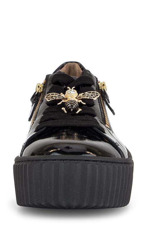 Shop Gabor 63.201 Platform Sneaker In Black