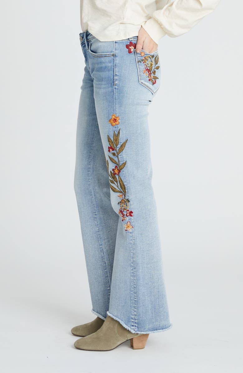 Driftwood Eva Peace On Earth Wide Leg Jeans, Alternate, color, Light Wash