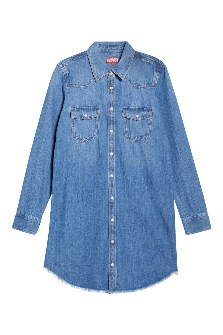 Long Sleeve Denim Shirtdress, Alternate, color, TAKE OUT WASH