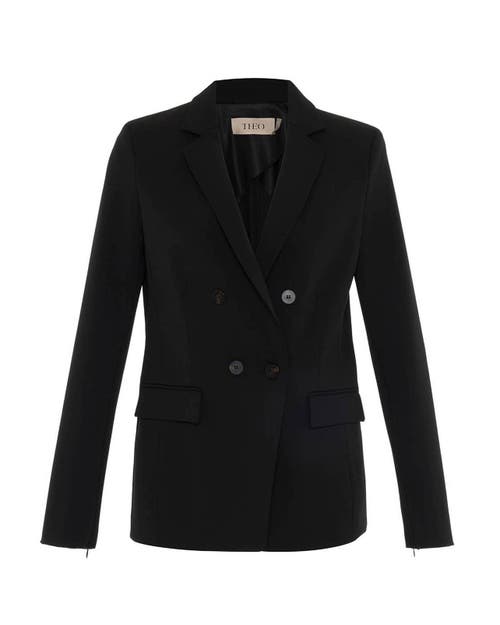 THEO The Label Aphrodite Split Sleeve Jacket in Black  product