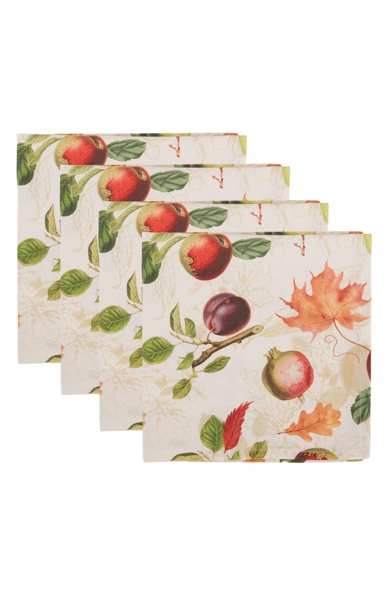 Design Imports Orchard Botanical 4-Piece Napkin Set, Main, color, Orchard Botanicals