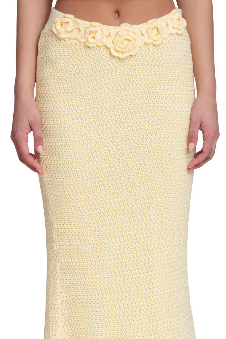 Knit Midi Skirt, Alternate, color, BUTTER