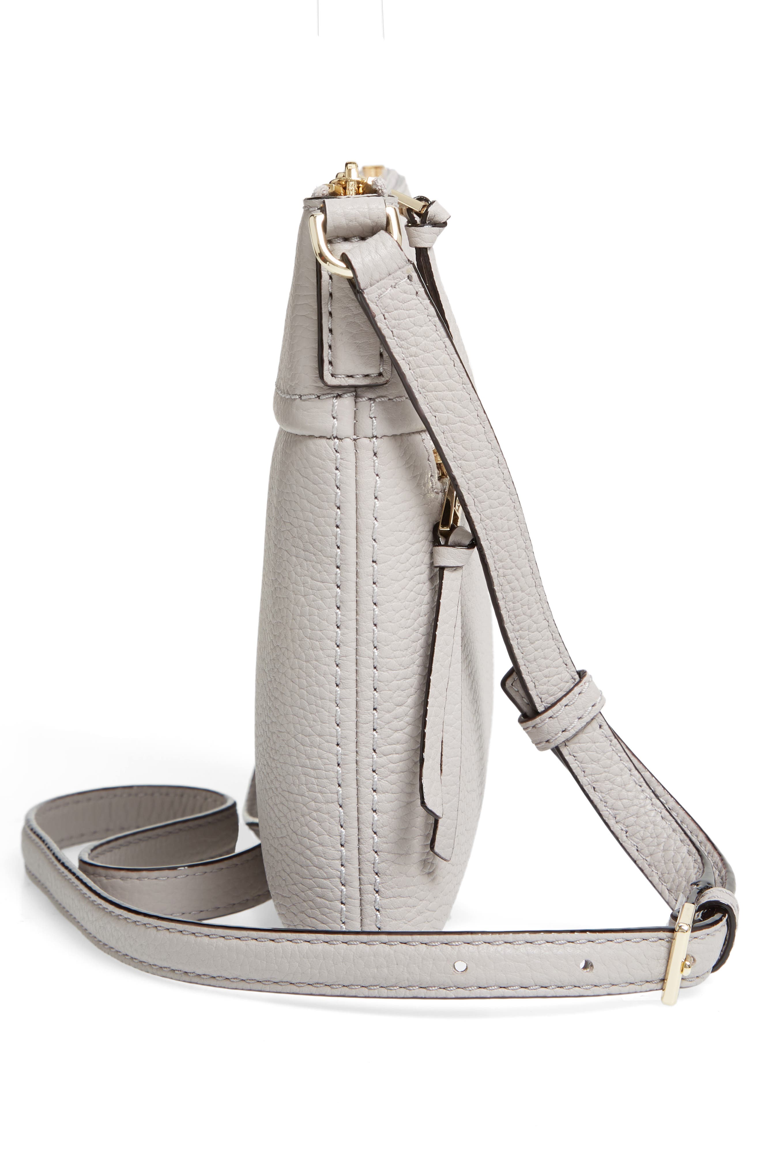 jackson street - gabriele leather crossbody bag, Alternate, color, ASH GREY