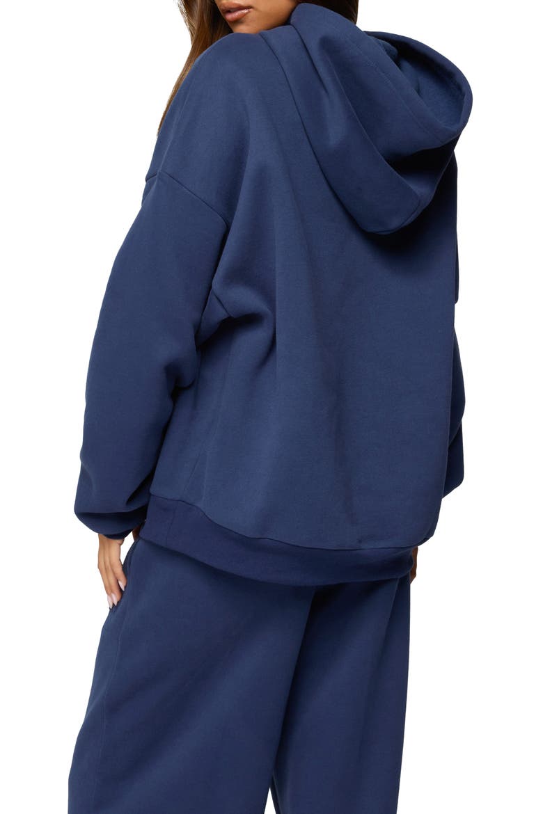Totally Edikted Embossed Hoodie, Alternate, color, NAVY