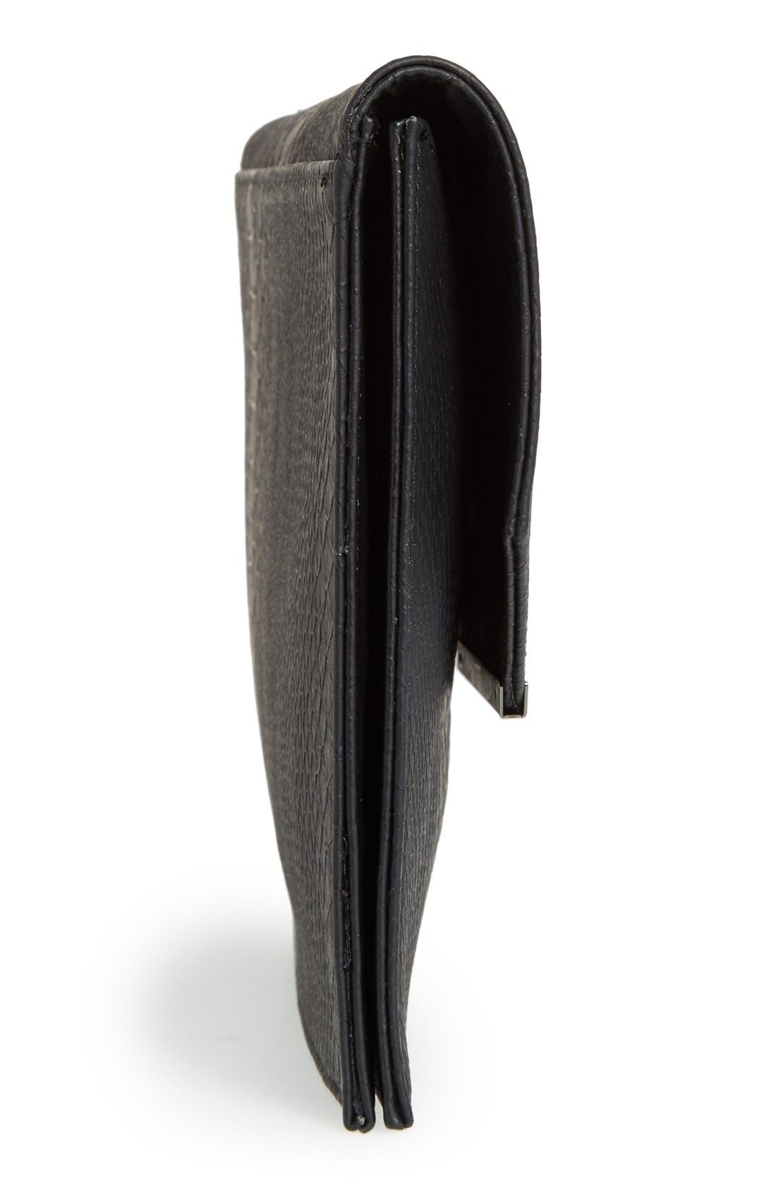 'Kelly' Envelope Clutch, Alternate, color, BLACK