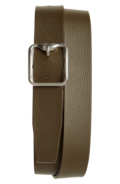 Burberry Check Reversible Belt In Sand/military/silver