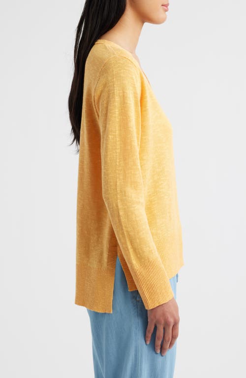 Eileen Fisher Organic Linen & Organic Cotton V-neck Sweater
