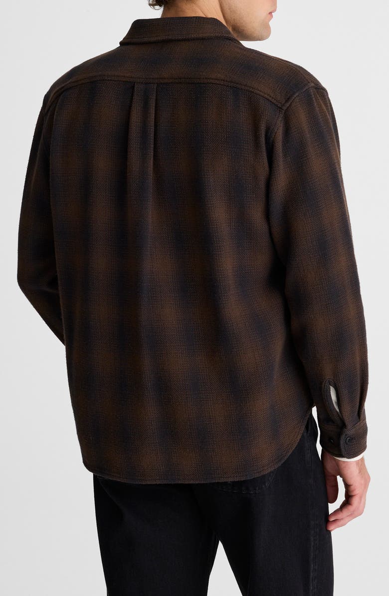 Madewell Midweight Flannel Button-Up Shirt, Alternate, color, Licorice Brushed Ombre Plaid