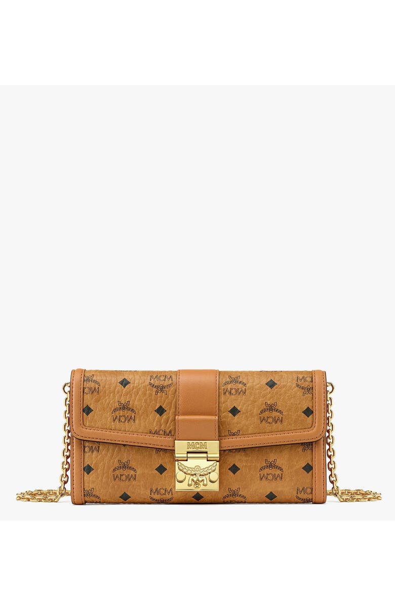 MCM Tracy Wallet on Chain in Visetos, Main, color, Cognac