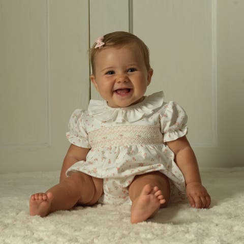Pima Floral Smocked Bubble (Baby)