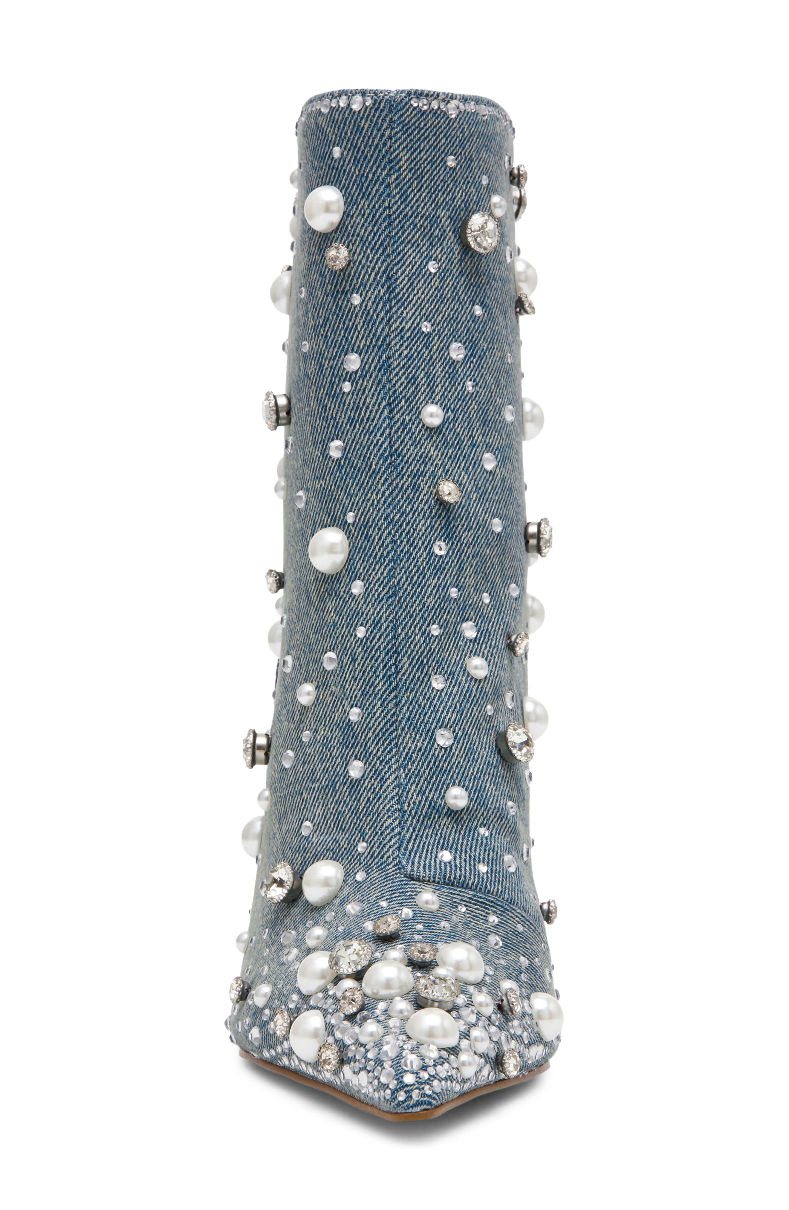Rocko Embellished Bootie, Alternate, color, DENIM