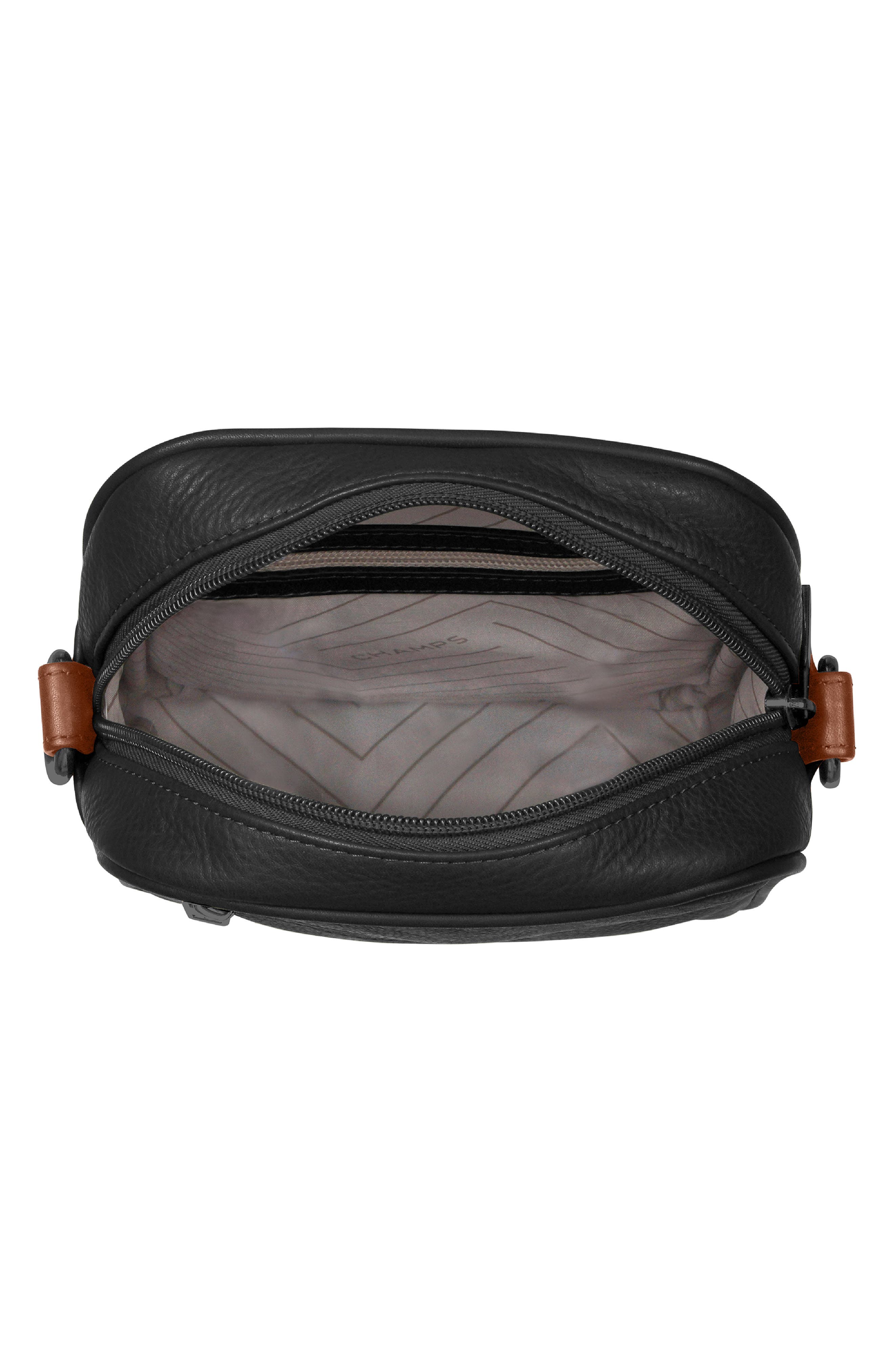 CHAMPS Onyx Leather Vertical Crossbody Bag, Alternate, color, Black
