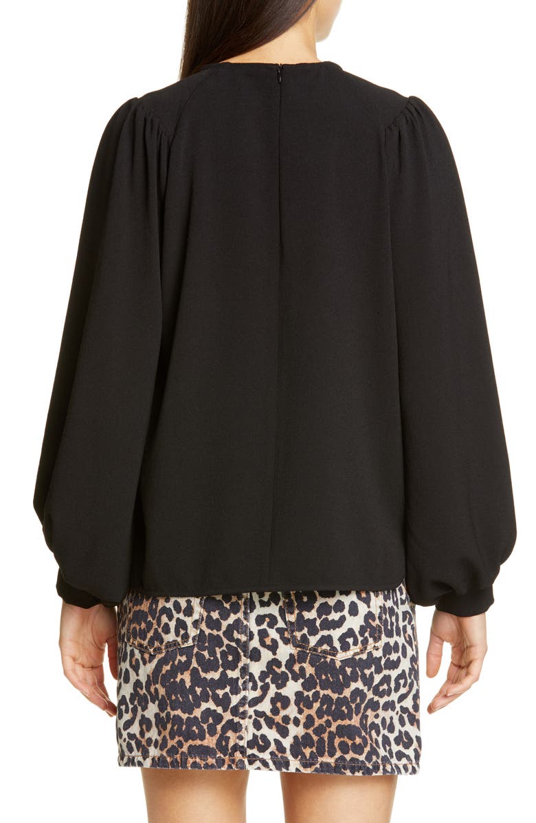 Ganni Heavy Crepe Blouse, Alternate, color,