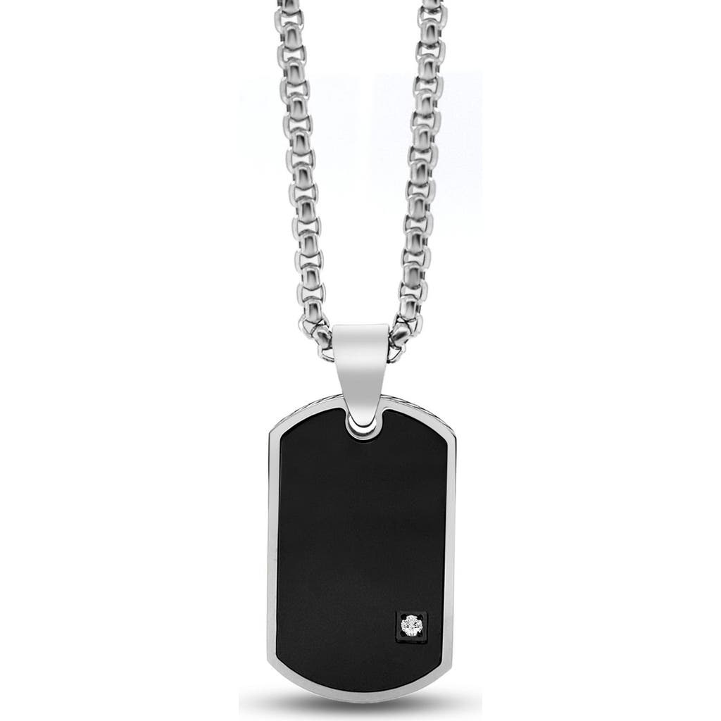 Anna Zuckerman Obelis Disc Tag Necklace In Black