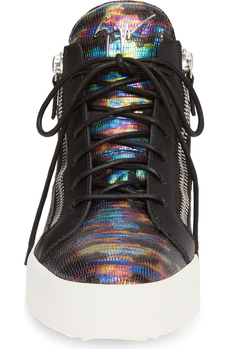 Giuseppe Zanotti Croc Embossed Sneaker, Alternate, color,