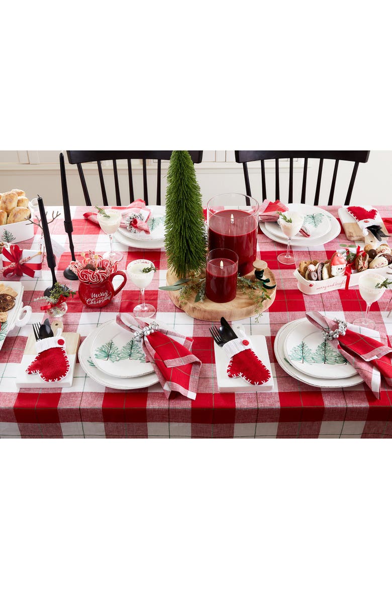 Linen Tablecloth - Very Merry Plaid, Alternate, color, Very Merry