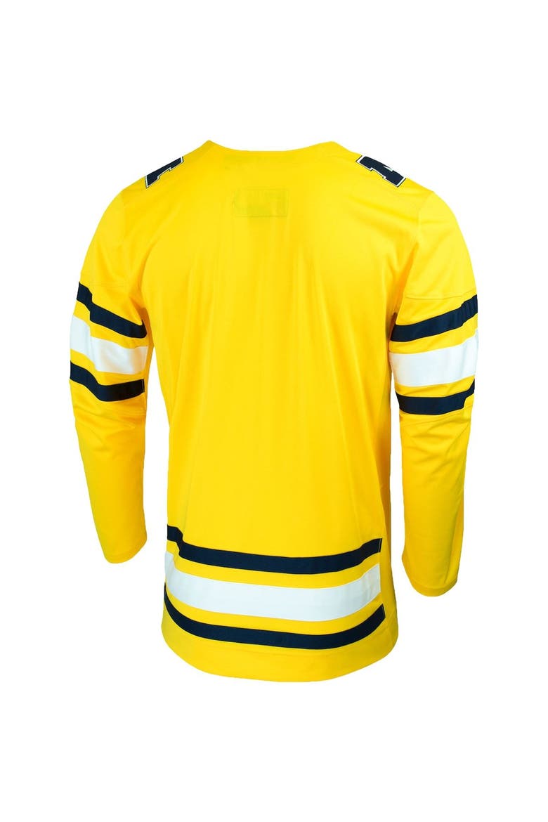 Men's Nike Maize Michigan Wolverines Replica College Hockey Jersey, Alternate, color, Maize