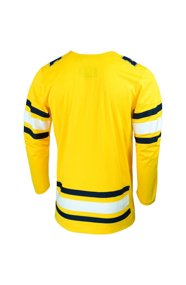 Nike Men's Nike Maize Michigan Wolverines Replica College Hockey Jersey, Alternate, color, 