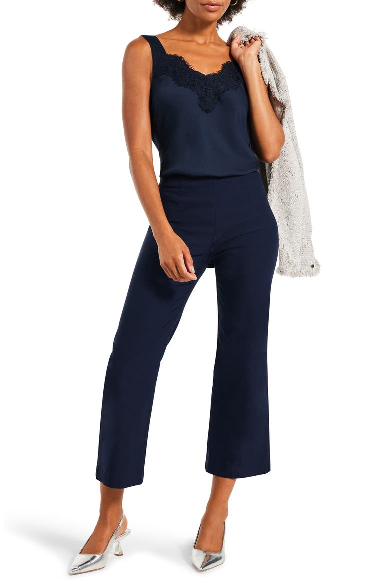 Wonderstretch Wide Leg Pull-On Pants, Alternate, color, DARK INDIGO