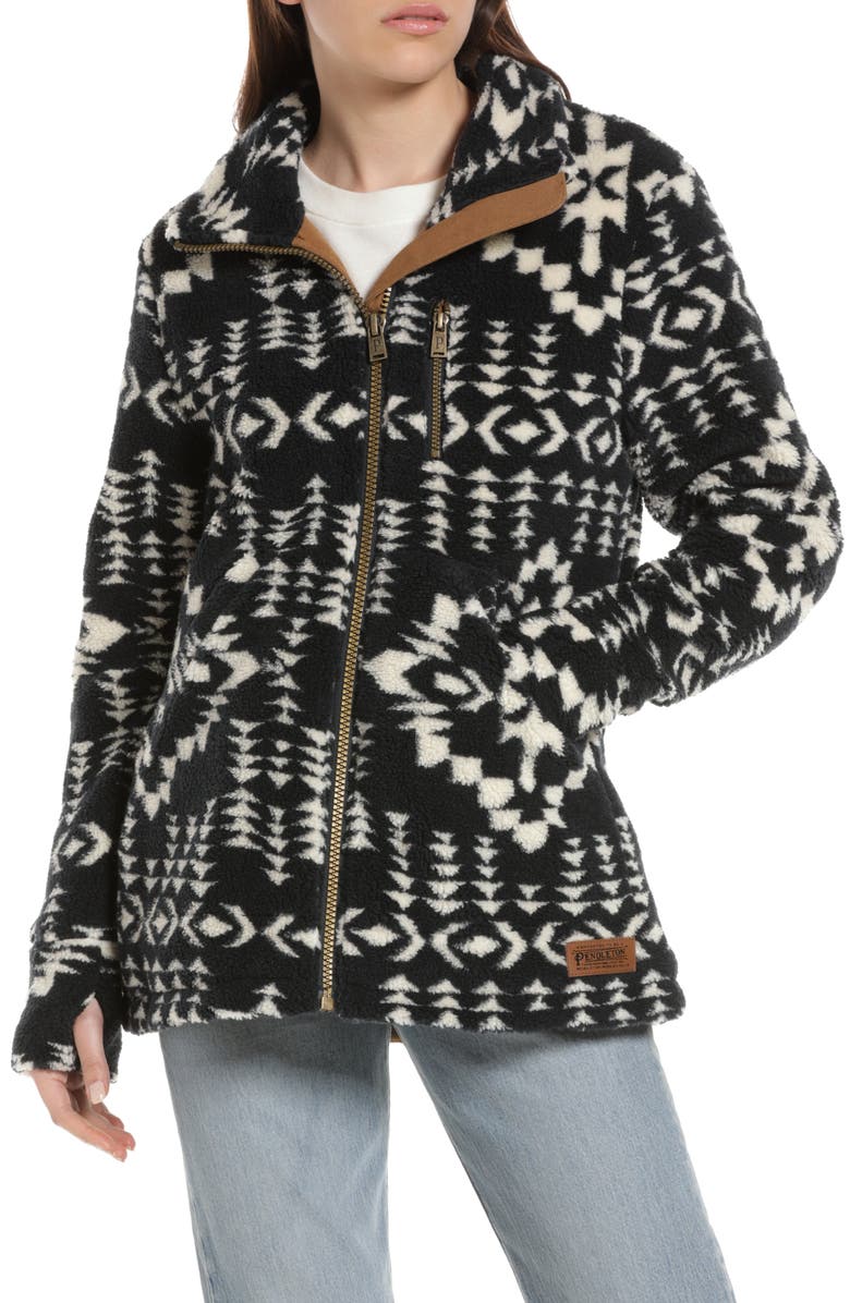 Pendleton Alder Geo Print Fleece Jacket, Alternate, color, 