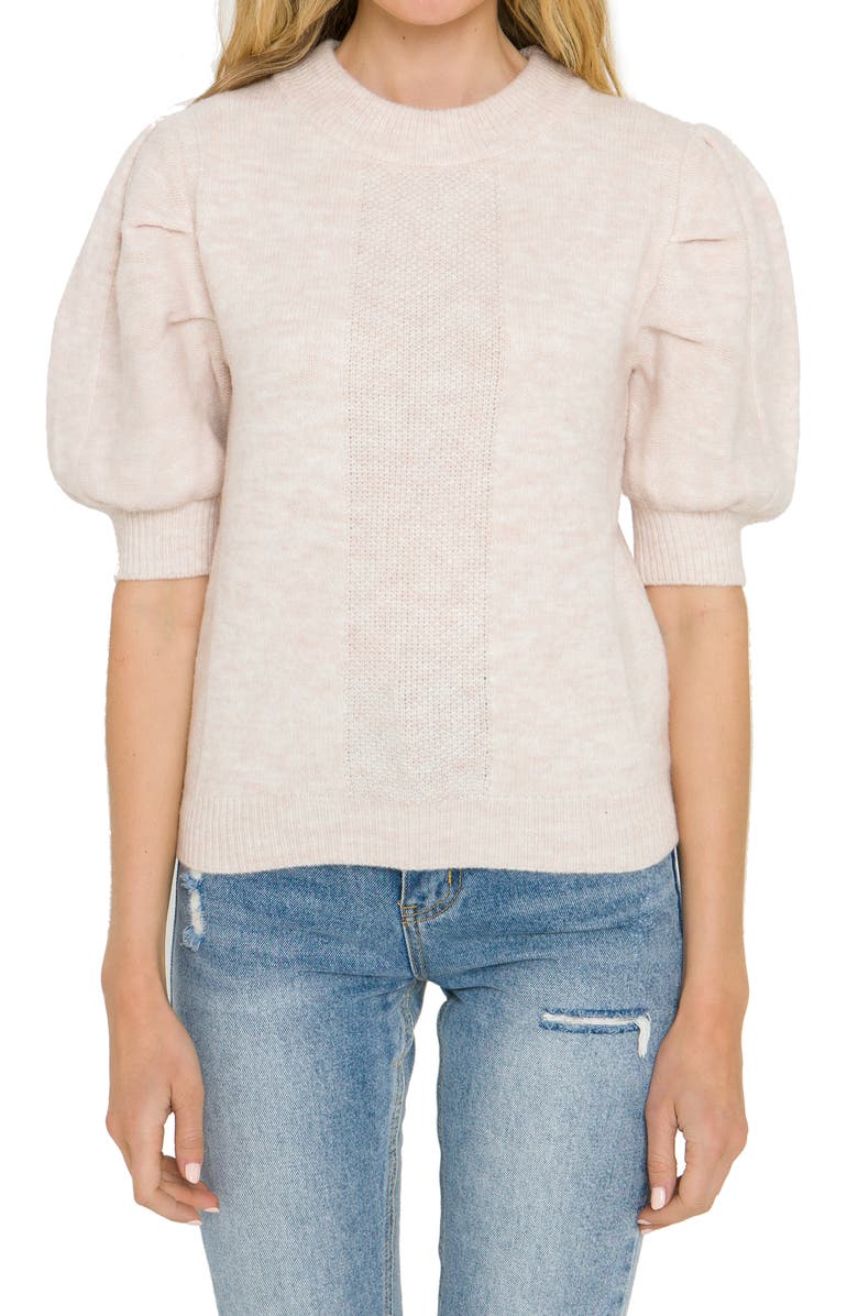 English Factory Puff Sleeve Sweater, Main, color, 
