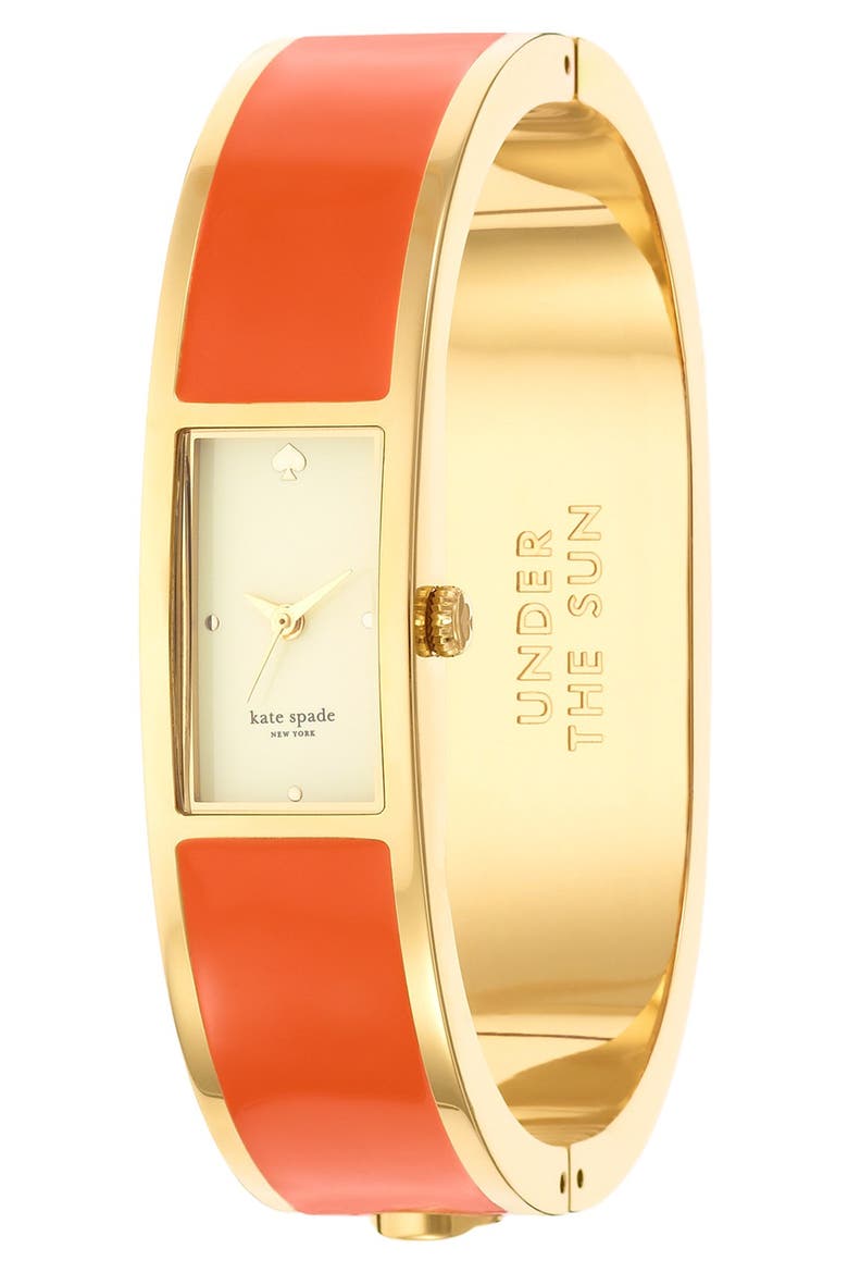 'carousel' bangle watch, Alternate, color, VALENCIA ORANGE/ GOLD