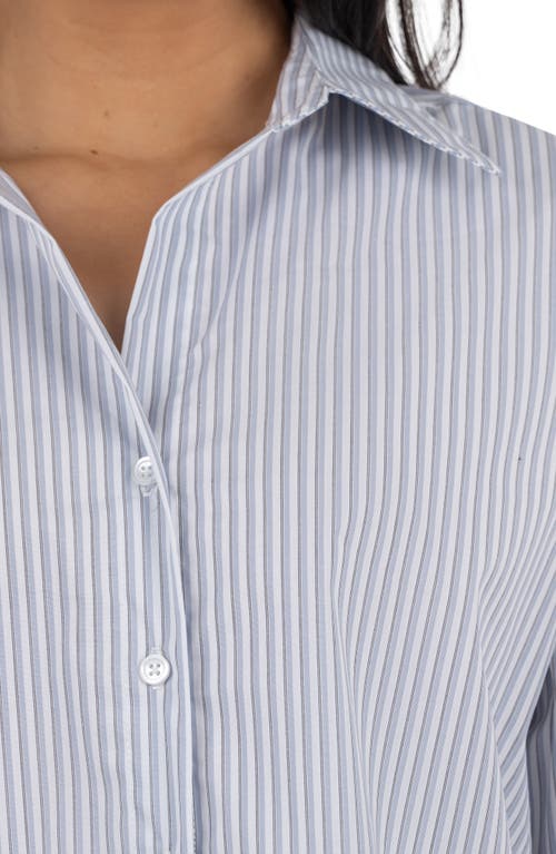 Kut From The Kloth Kaiya Boyfriend Shirt In White/blue