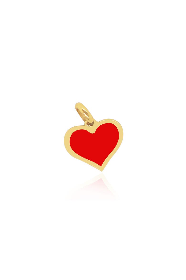 Coral Heart Charm, Main, color, Coral