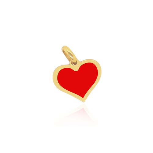 The Lovery Fine Jewelry Coral Heart Charm In Red