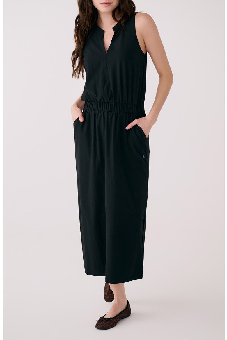 Olivie Midi Dress, Main, color, BLACK