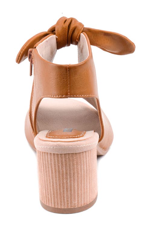 Gc Shoes Women's Kimora Knot Detail Block Heel Dress Sandals In Tan