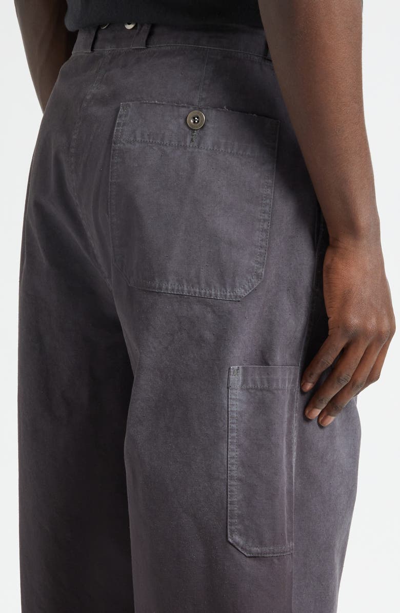 Maison Margiela Straight Leg Cotton Pants, Alternate, color, Washed Black