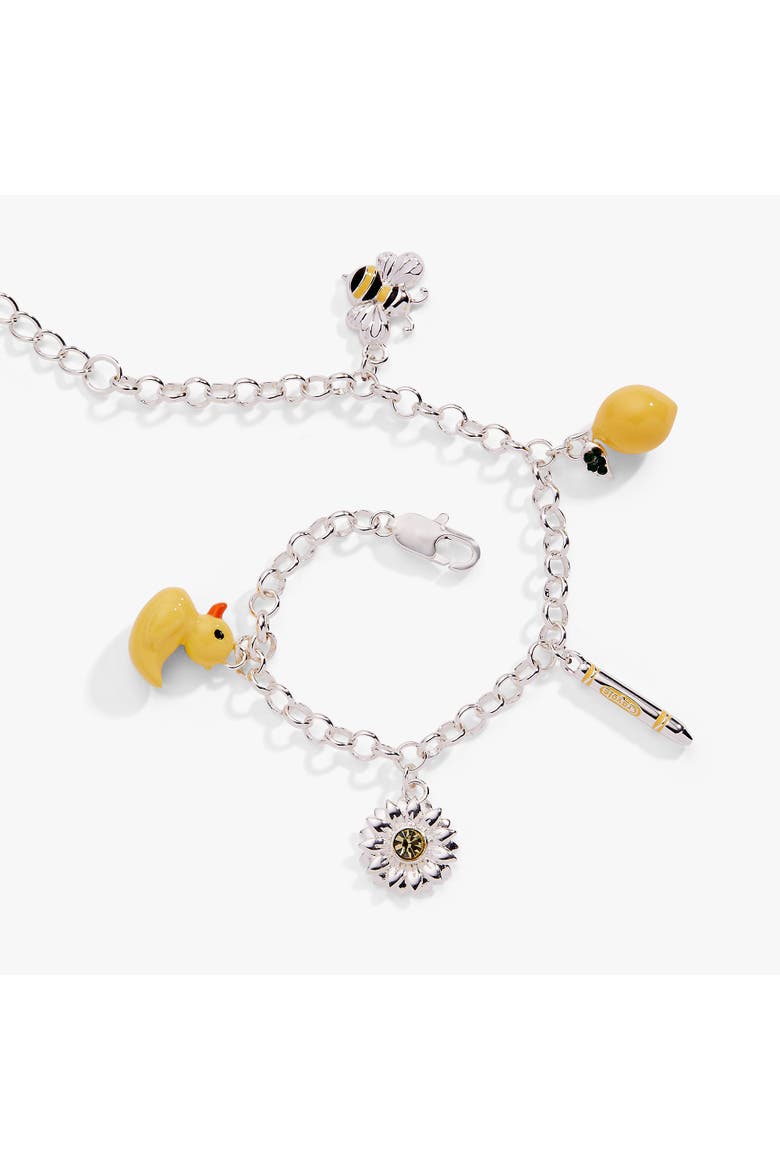 Crayola x Alex and Ani Fan Favorites Sunglow Charm Bracelet, Alternate, color, Silver