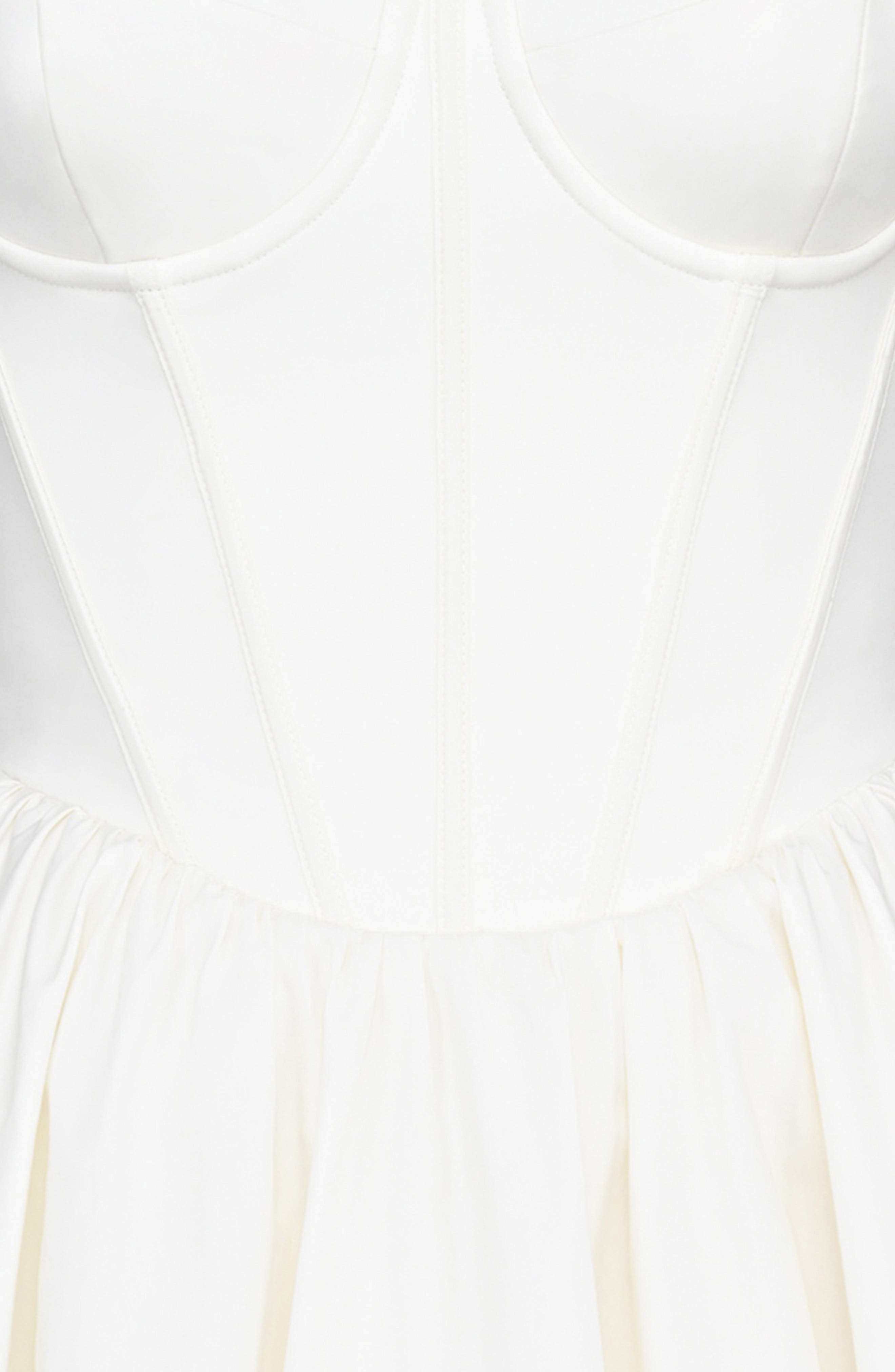 kristiana ivory cotton strapless corset mini dress Kristiana Strapless Stretch Cotton Cocktail Minidress (Women)