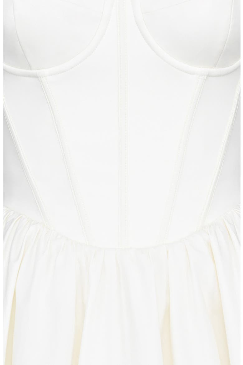 kristiana ivory cotton strapless corset mini dress Kristiana Strapless Stretch Cotton Cocktail Minidress (Women)