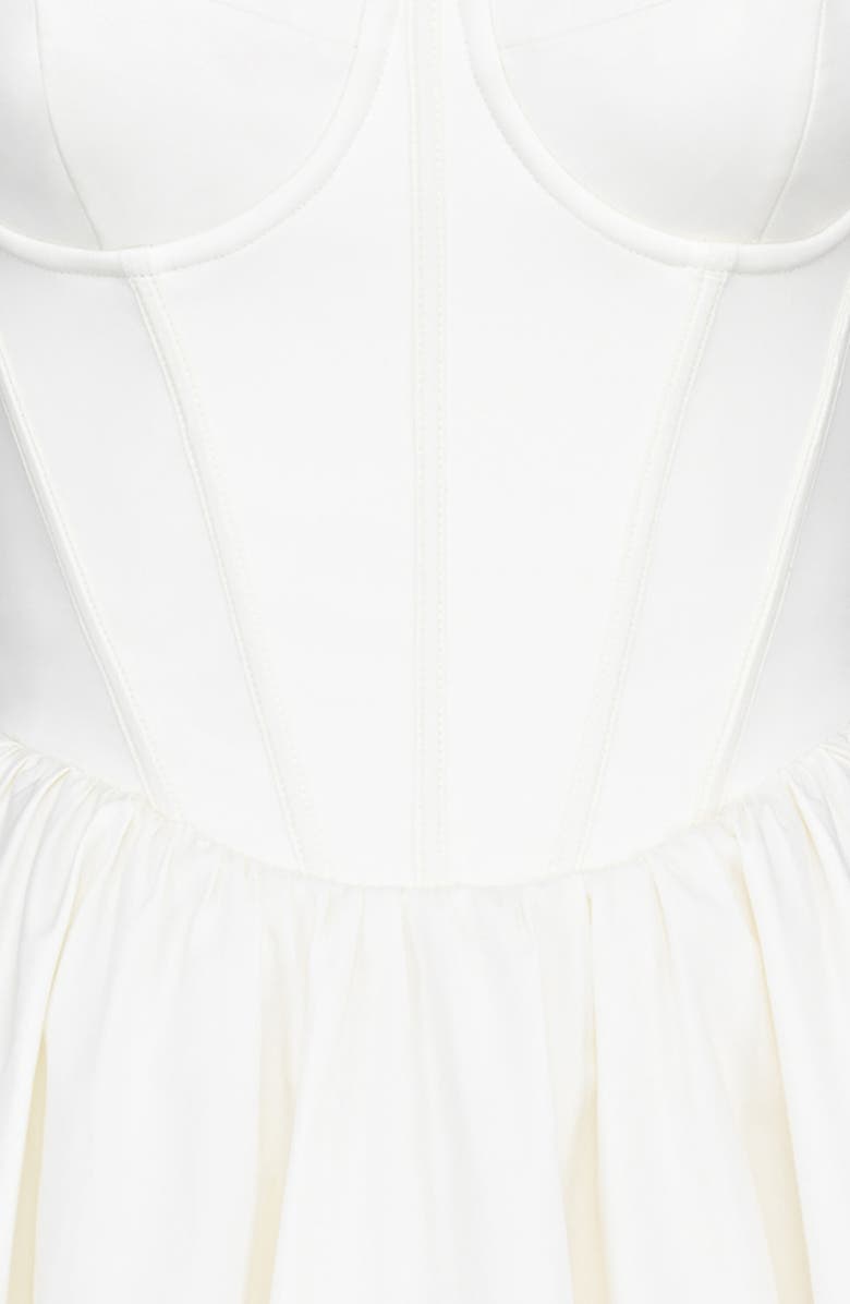 HOUSE OF CB Kristiana Strapless Stretch Cotton Cocktail Minidress, Alternate, color, Ivory