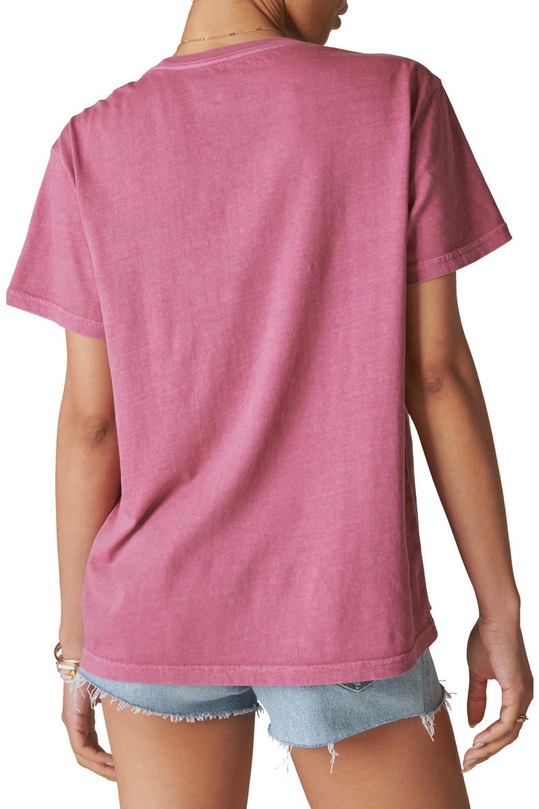 Butterfly Garden Oversize Graphic T-Shirt, Alternate, color, RED VIOLET