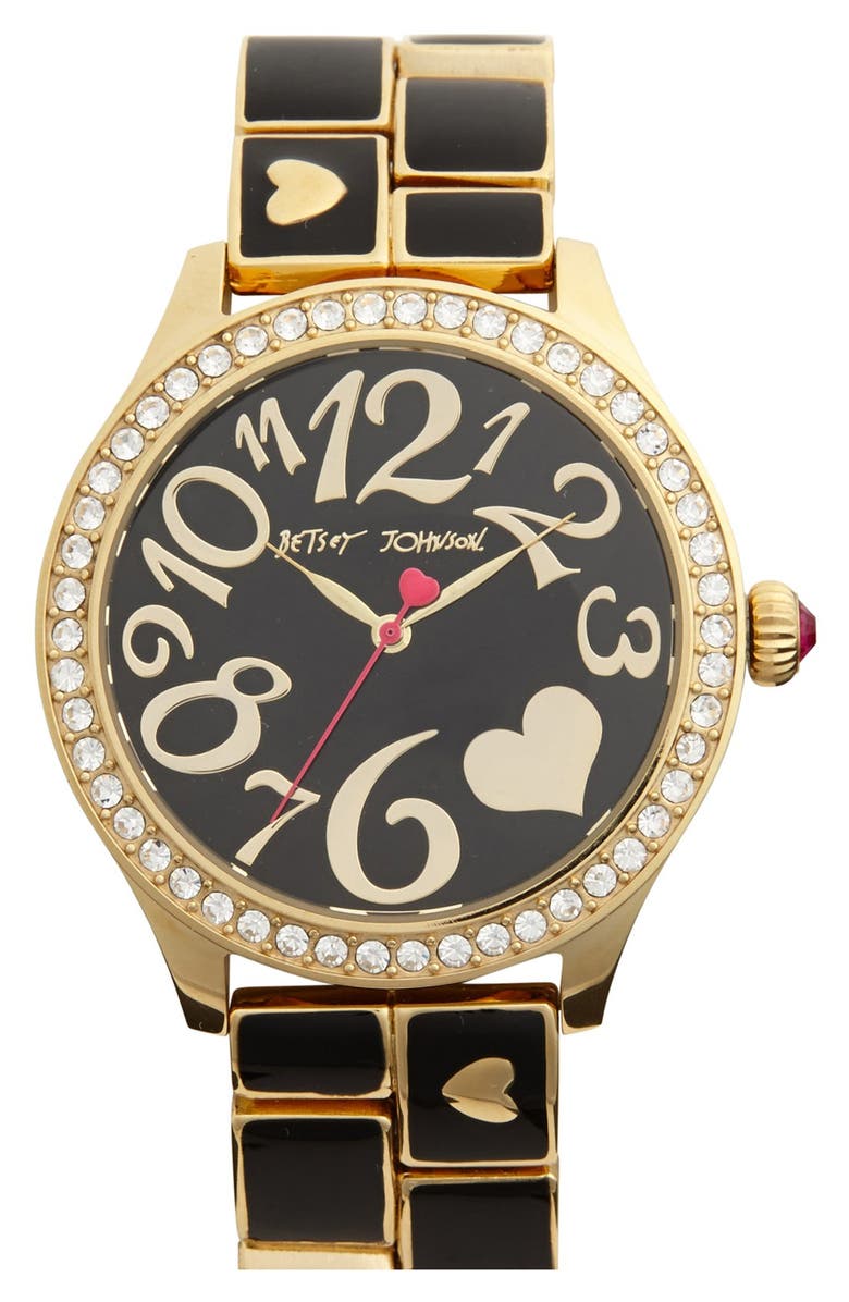 Betsey Johnson Round Bracelet Watch, 42mm, Main, color, 