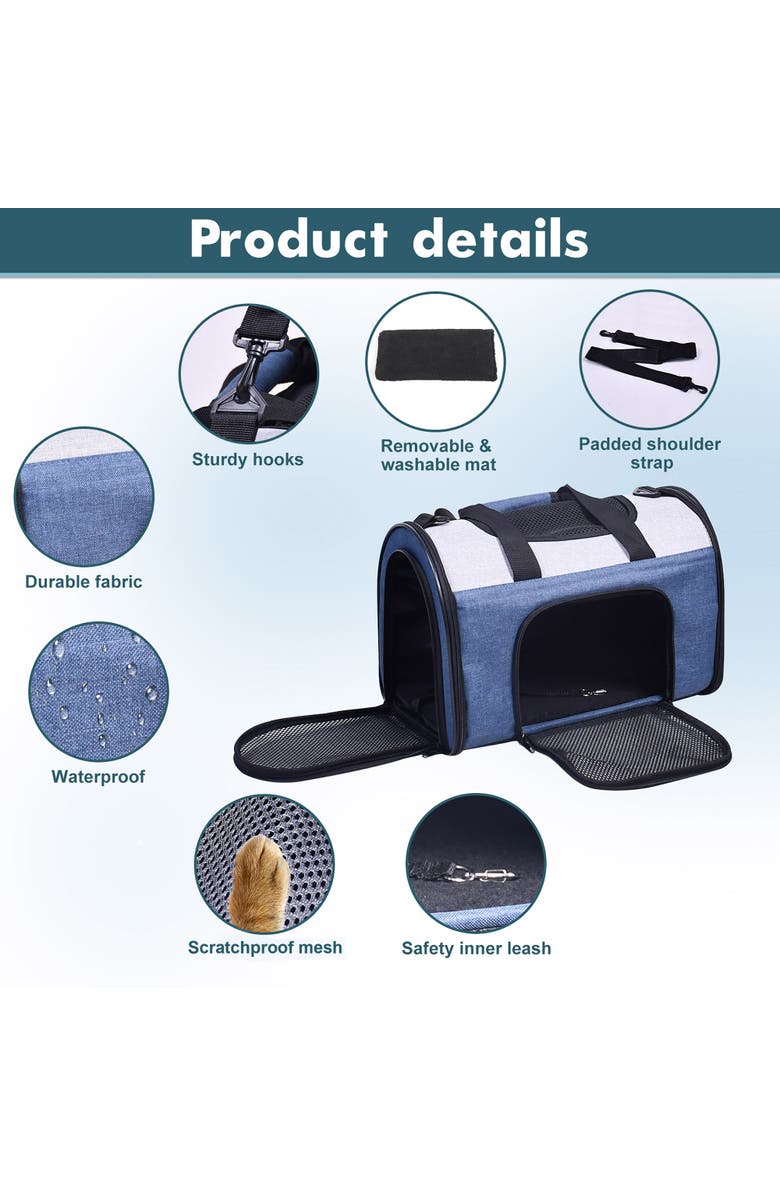 JESPET Sport Airline Pet Carrier, Alternate, color, Multicolored