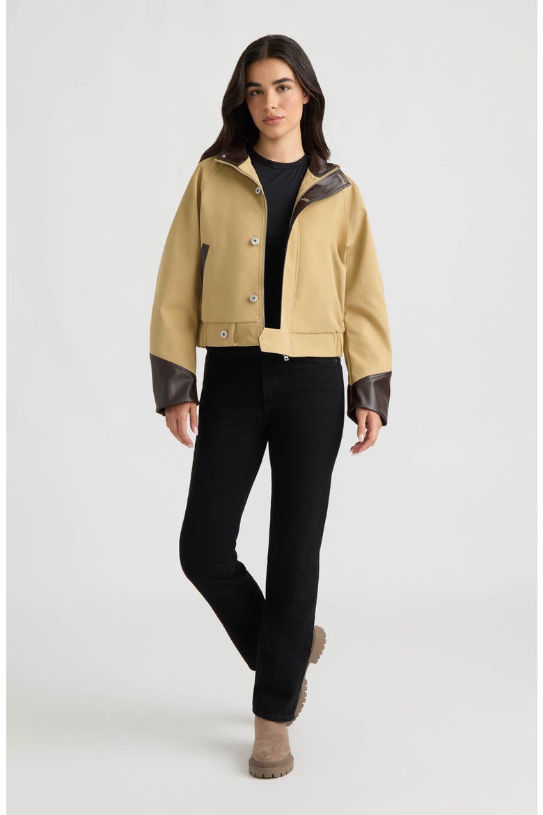 Blouson Bomber Jacket, Alternate, color, WOOD ASH