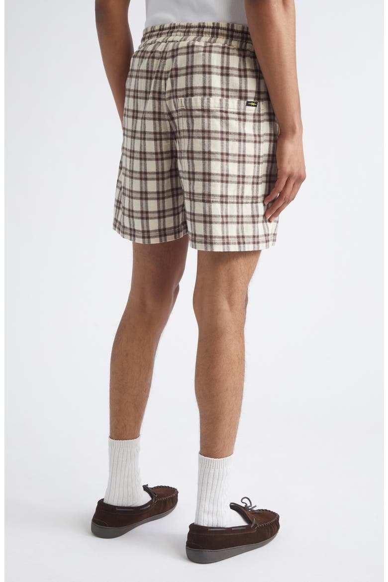 Kennedy Plaid Cotton Flannel Shorts, Alternate, color, SAND PLAID