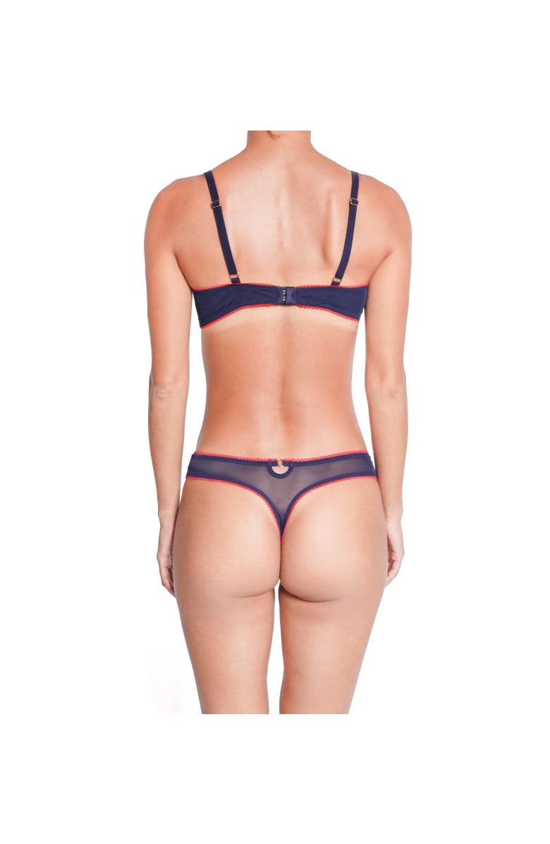 Huit Bisou Lace Tanga, Alternate, color, Navy